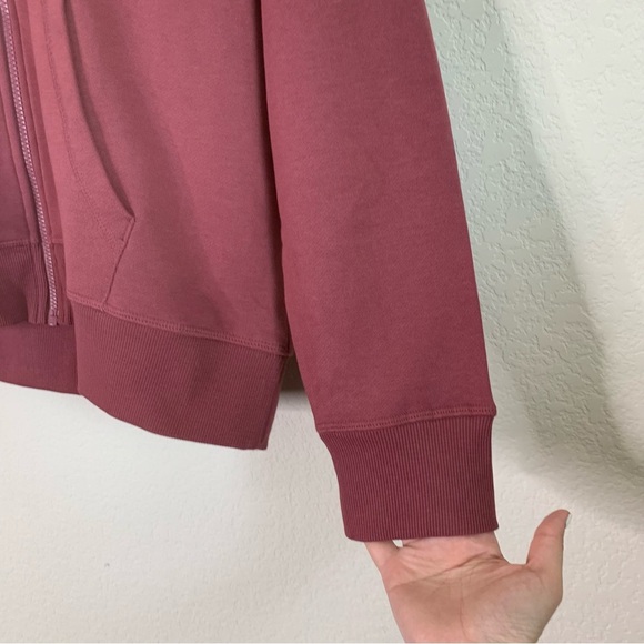 Pact Womens mauve brushed full zip fleece hoodie XL - Picture 3 of 9